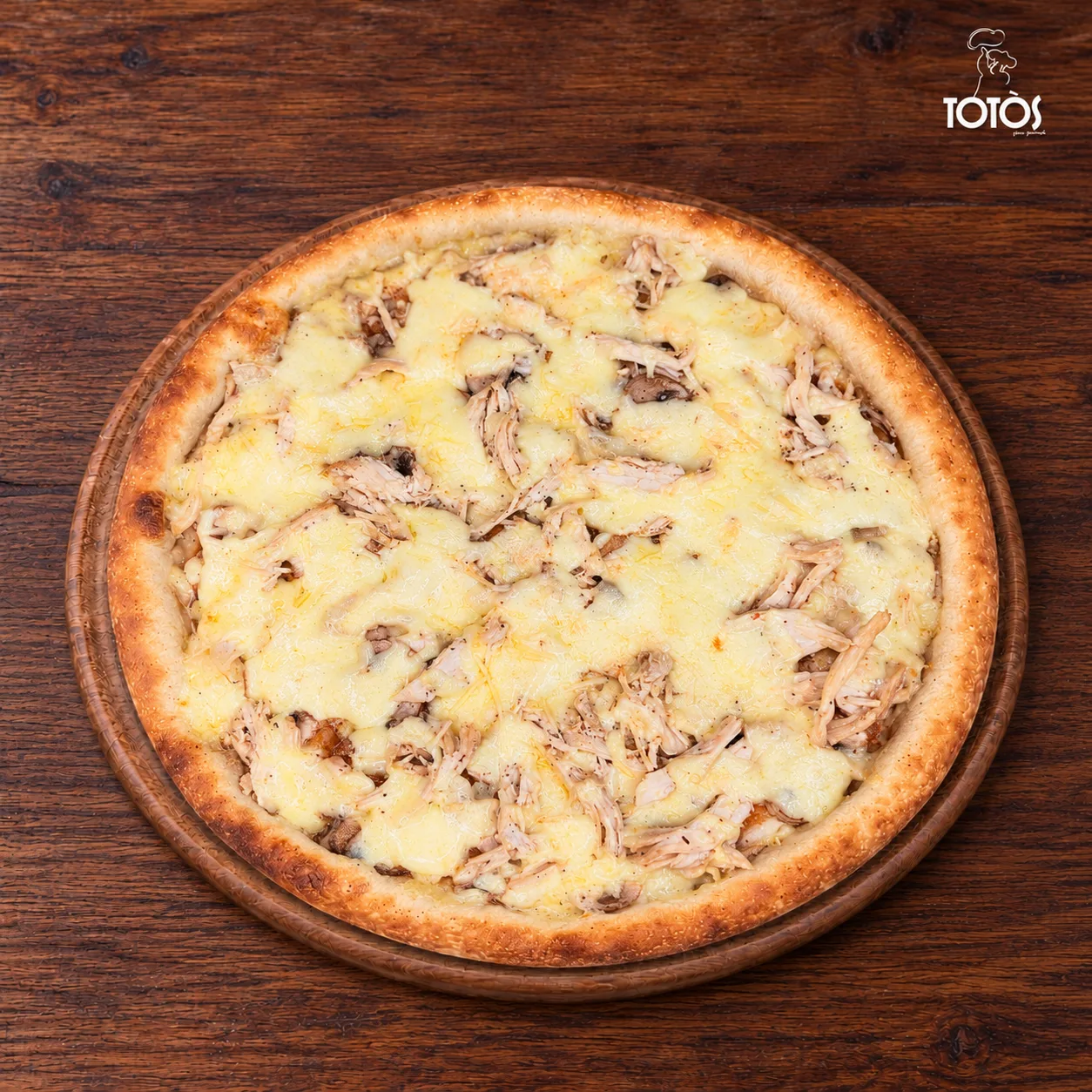 Pizza Pollo Champiñones de Toto's